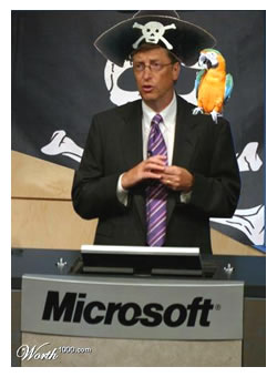 Worth1000 contest image of Bill Gates as a pirate.