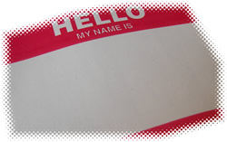 “Hello My Name Is” sticker