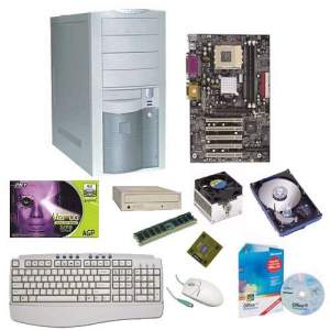 Parts of a Wintel desktop computer