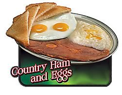 Country ham and eggs