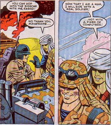 Excerpt from a G.I. Joe comic book where Mainframe gets snubbed