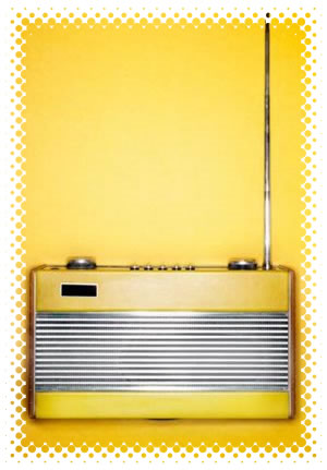 Yellow 60’s-era transistor radio