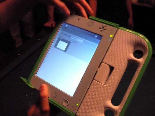 OLPC in "book/tablet" configuration.