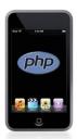 iPod Touch displaying the PHP logo