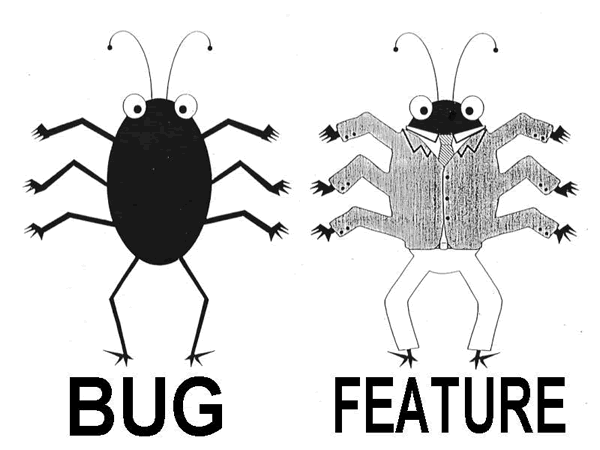 Two bugs: one without clothes, one in a suit