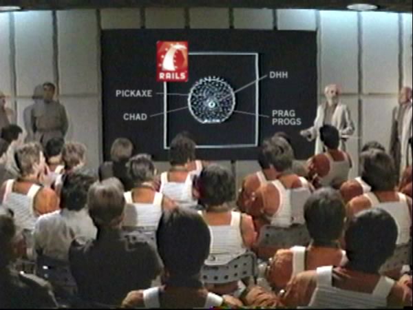 Rebel pilot briefing from “Star Wars: A New Hope”, with some Rails-specific changes made to the display of the Death Star