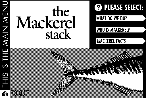 Main screen of the 1991 \"Mackerel Stack\"