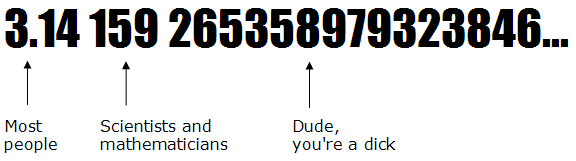 \"How many digits of pi do you know?\"