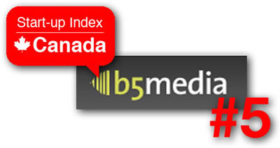b5media and Start-Up Index Canada logos