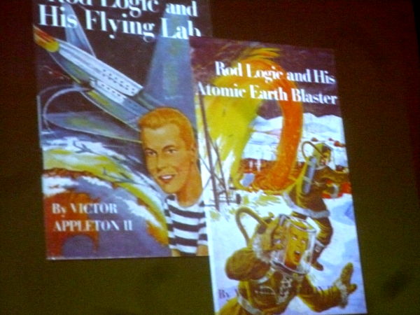 \"Rod Logic book covers\" slide from Damian Conway\'s presentation