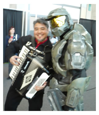 Joey deVilla and Master Chief at SxSW Interactive 2008