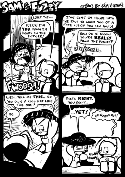 The first “Sam and Fuzzy” comic featuring “Future Fuzzy”