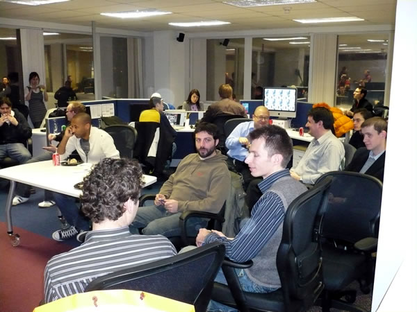 The crowd at the February 2008 Ruby/Rails Project Night