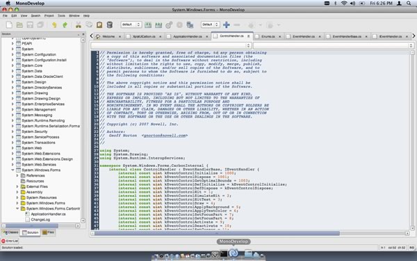 MonoDevelop screenshot