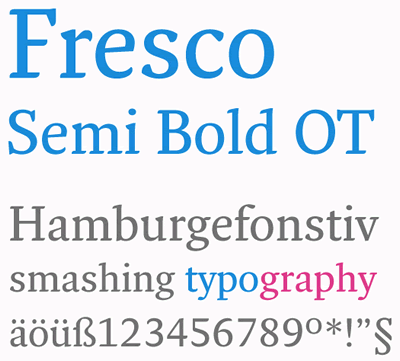 Fresco font sample