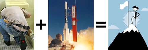 Ass plus rockets equals success