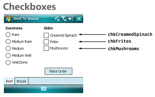 checkboxes