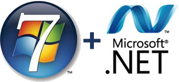 Windows 7 logo and Microsoft .NET logo