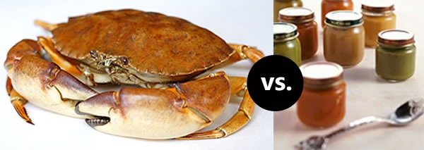 Crab vs baby food