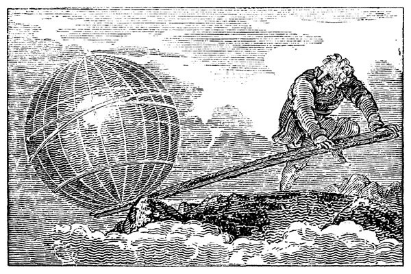 Archimedes moving the world with his lever