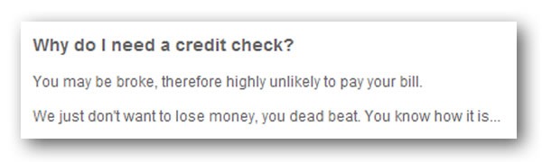 why do i need a credit check