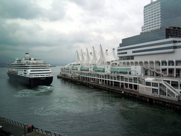 Holland America liner, setting out for sea