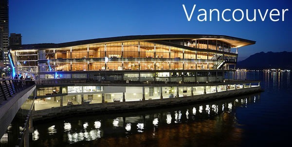 Vancouver Convention Centre (West Building) at night