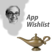App Wishlist: Edward Ocampo-Gooding appearing as a genie from a lamp.