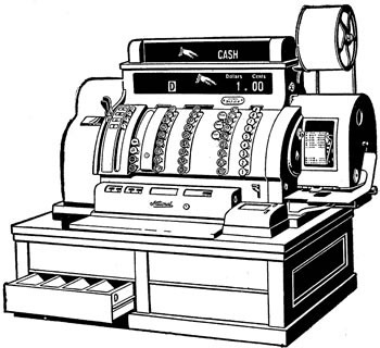 Illustration of a cash register