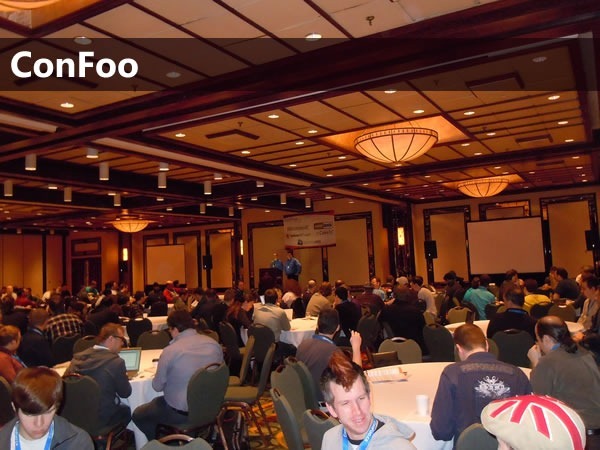 Photo of a large ConFoo presentation room