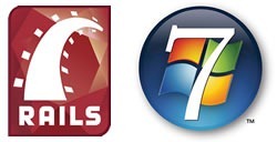 Rails and Windows 7 logos