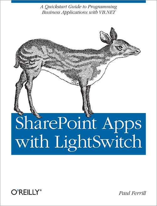 Cover of the O'Reilly book "SharePoint Apps with LightSwitch"