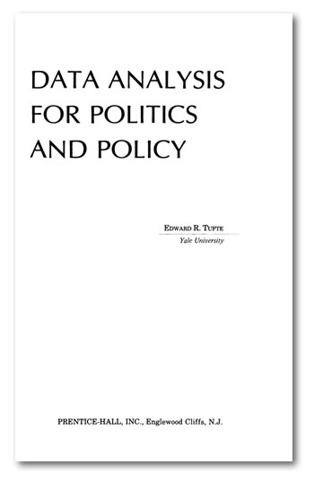 Cover of Tufte's Data Analysis for Politics and Policy