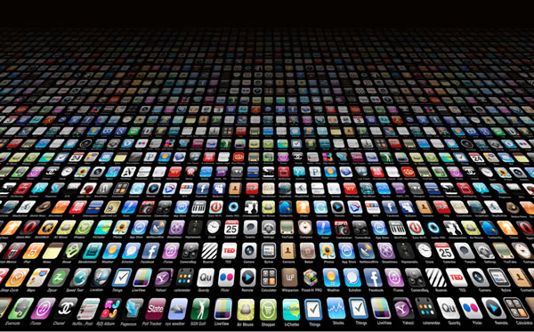 A large array of app icons