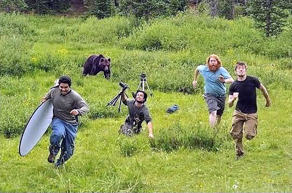 outrunning a bear