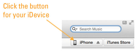 click the button for your idevice
