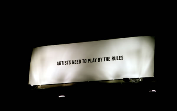 artists need to play by the rules