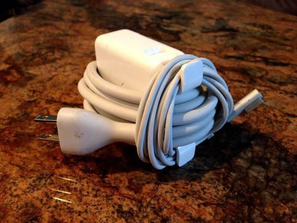 how to wrap a macbook power adapter