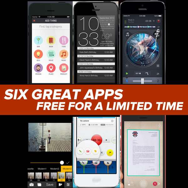 6 apps free for limited time