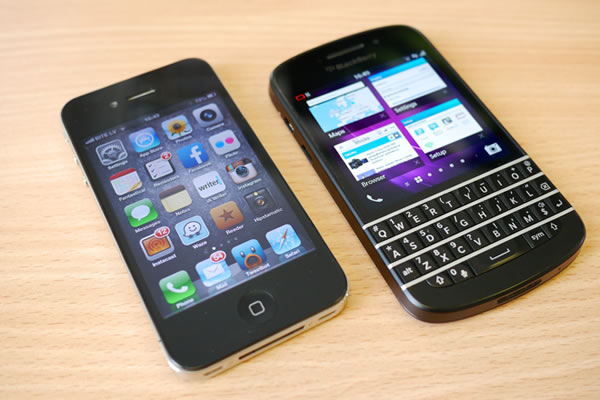 iphone and blackberry