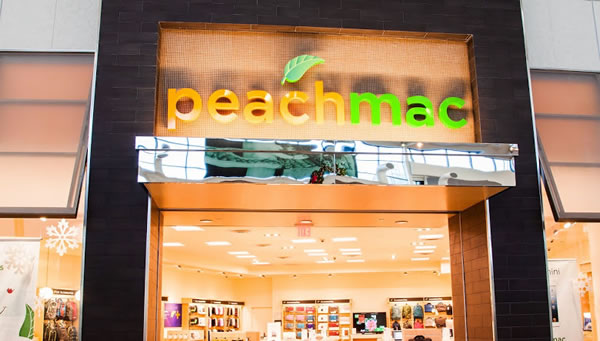 Photo: The storefront of the PeachMac at Citrus Park Mall in Tampa.