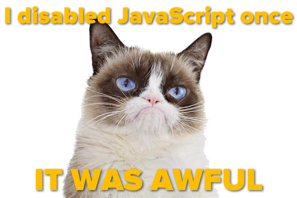 i disabled javascript once