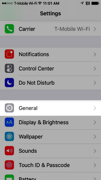 ios settings screen