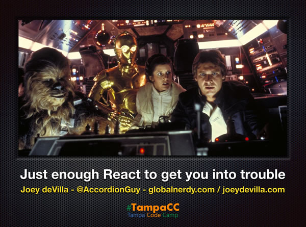 just enough react title slide