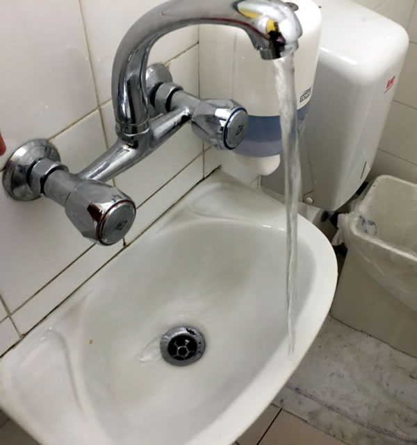 slightly-off sink