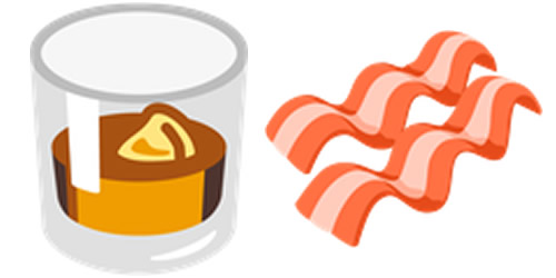 whisky bacon emoji