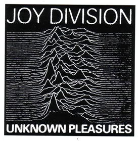 Cover of the album 'Unknown Pleasures' by Joy Division.