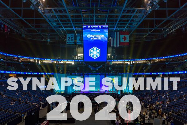 Photo: The Synapse Summit 2019 exhibitor floor on center ice at Amalie Arena.