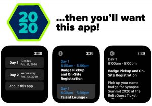 ...then you’ll want this app! [Screenshots of “Big Event 2020” Apple Watch app]