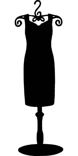 Silhouette of a little black dress on a dress form